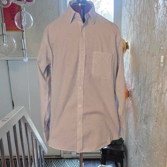 Jos A Bank Button Down Check Shirt in Gray/White - Picture 3 of 4
